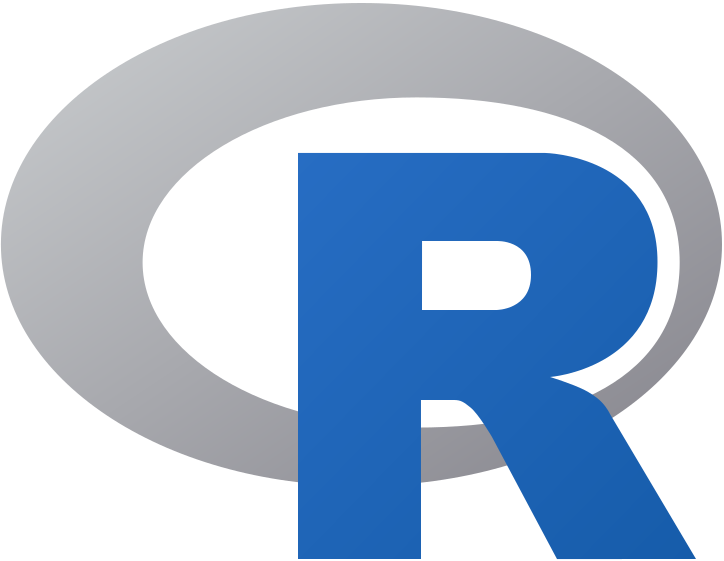 The logo of the open source statistics software "R".