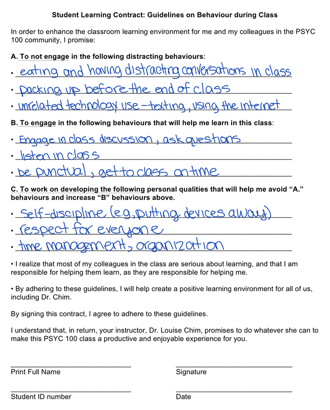 Student Academic Contract Template from nobaproject.com