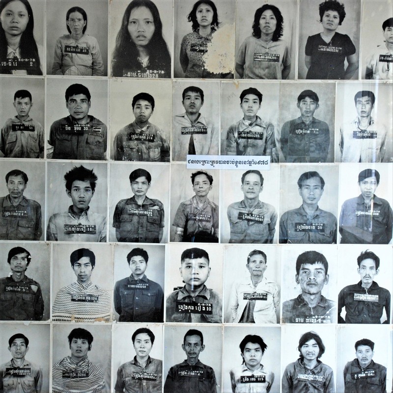 Photographs of victims of Cambodian dictator Pol Pot.