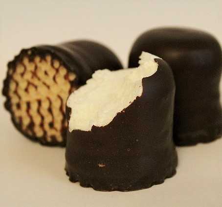 Chocolate covered marshmallows