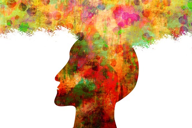 Abstract image of a person and their thoughts
